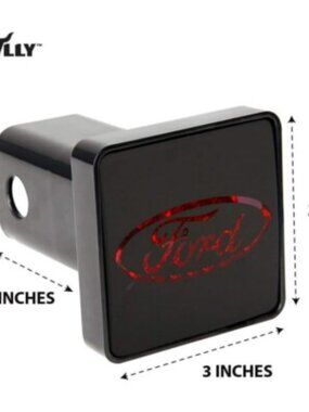 Bully CR-007F 755-5222 Ford Tow Hitch Cover/Receiver LED Brake Light Ford Logo